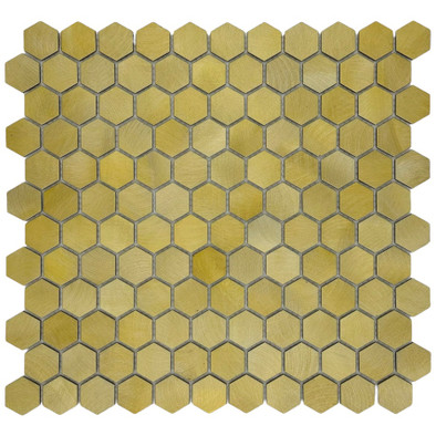 Мозаика Marble Mosaic Reflections алюминий 30.5х30.5 см чип 26х26 мм, золотой-oro-gold