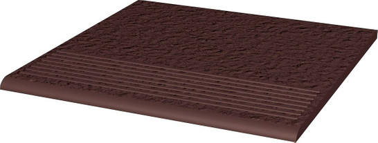 Ступень фронтальная Natural Brown Duro простая структурная клинкер