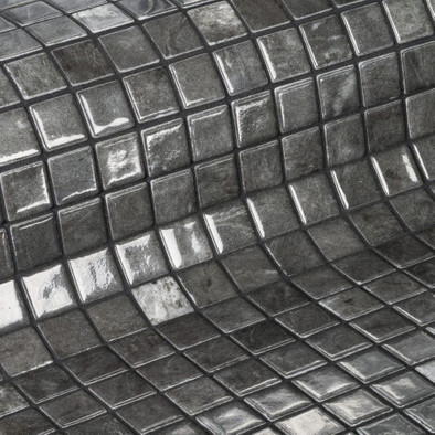 Мозаика Zircon стекло 31.3х49.5 см глянцевая чип 2.5x2.5 мм, черный