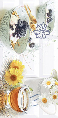 Декор Vogue Morning 2 Azori 20.1х40.5 глянцевый керамический
