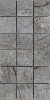 Мозаика Mk.Rain Forest Natural Pul 1530 15х30 керамогранит Keratile матовая чип 50х50 мм, серый