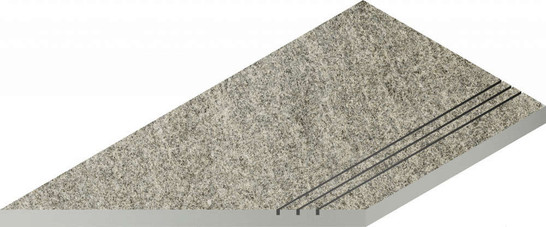 Керамогранит Нордика Сильвер Бортик 30x60 Грип Левый Italon x2 антискользящий (grip) 620090001068