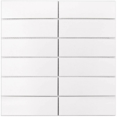 Мозаика White Matt (V-VW56000) 300х300x6 47x147 керамическая