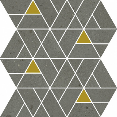 Мозаика Italon Avantgarde Black Mosaico Luxor керамогранит 30.7х30.9 см матовая желтый, серый, черный 620110000242