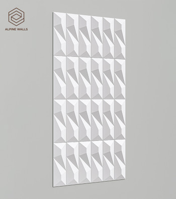 Стеновая декоративная панель Geometrium ECOGR0206W Alpine Walls под покраску 1200х600х25 мм
