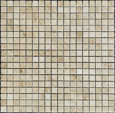 Мозаика PIX 322 Cappucino, мрамор 30.5х30.5 см Pixmosaic полированная чип 15х15 мм, бежевый