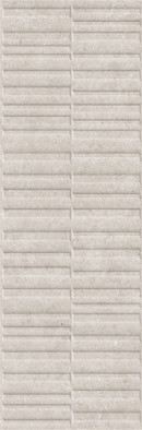 Настенная плитка Аляска Лайт 344 рельеф вертикальный 32.5х100 Eurotile Ceramica керамическая
