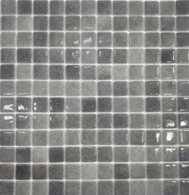 Мозаика QN-019 стекло 31.7х31.7 см глянцевая чип 2.5х2.5 мм, серый