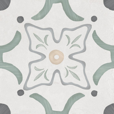 Керамогранит Sirocco Green Flower/22,3/9 22,3x22,3 Peronda матовый универсальный 3386036155