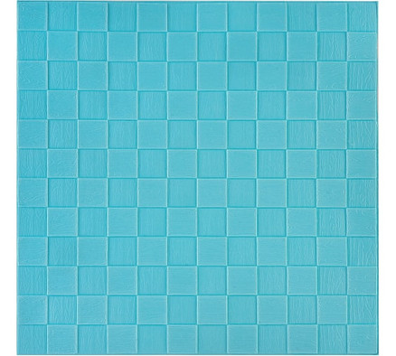 Комплект 3D панелей для стен Lako Decor Деревянная мозаика голубой 700х700х6 мм (плитка пвх LVT) LKD-29-05-502-KO