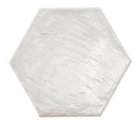 Керамогранит Rain Bianco Hex 19.8х22.8 Prissmacer глянцевый, рельефный (рустикальный) универсальный 78803260