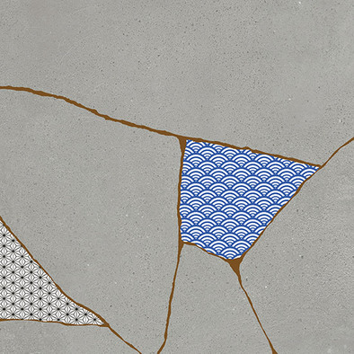 Керамогранит Japan-Hibi Fog 60.4x60.4 naturale Fioranese Ceramica Kintsugi матовый универсальная плитка