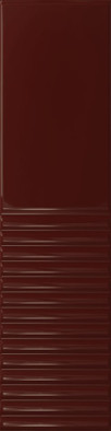 Настенная плитка Groove Burgundy 2 Gloss Str 7.8х29.8 Tubadzin глянцевая керамическая 5900199287501