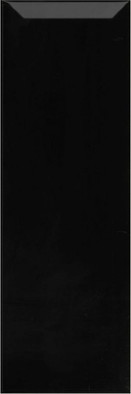 Настенная плитка Monopole Fresh Negro Brillo Bisel 10x30 (1,02), глянцевая керамическая