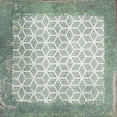 Декор Toscana Green Deco 20x20 Decocer керамогранит матовый С0004786