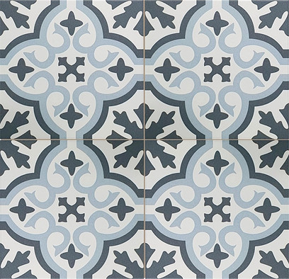 Керамогранит Venice Sky Blue Black Pre-cut 45x45 Etili Seramik матовый напольный