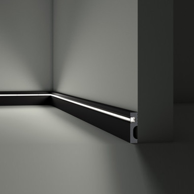 Плинтус NMC Wallstyl IL11 Black полистирол