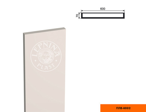 Лепнинапласт Пилястра ПЛВ-600/2 (тело) фасадная полистирол 600х2000х70 мм