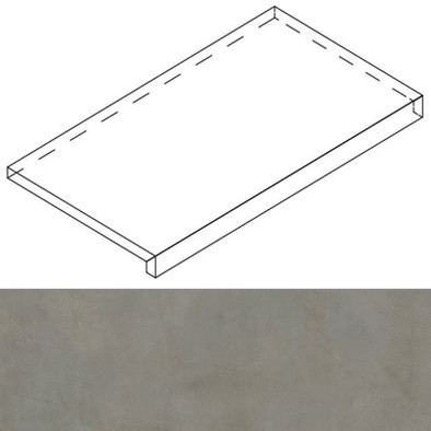 Ступень фронтальная Luce Grad.Jolly Peltro Ret 40x120x20 матовая керамогранит