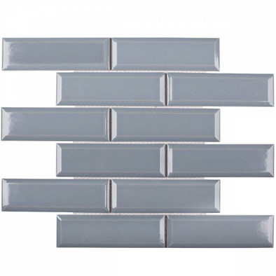Мозаика Metro Bluish-Grey Glossy 45х145 (KM41843) керамическая 28.68х29.56