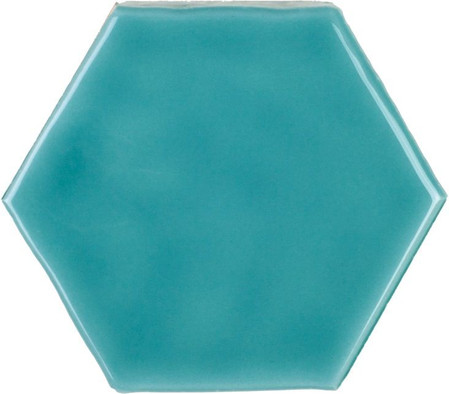 Плитка универсальная Amadis Fine Tiles Art Deco Glossy on Mesh Aqua Marine (7,9x9,1-16pz) 32x28, глянцевая керамическая