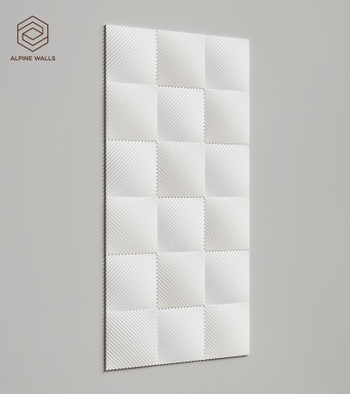 Стеновая декоративная панель Geometrium ECOGR0207W Alpine Walls под покраску 1200х600х25 мм