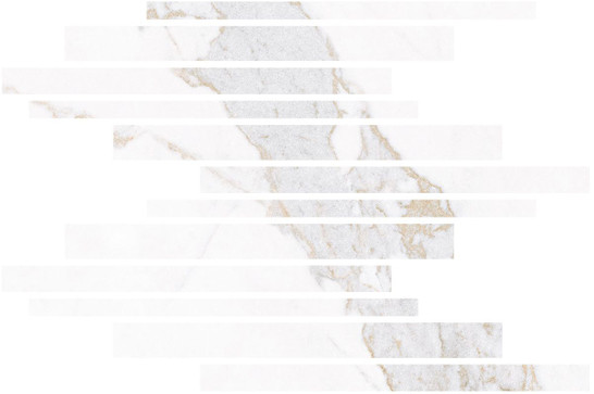 Мозаика Blanc Calacatta Gold Mureto Mosaic Soft 30x45 керамогранит Living Ceramics матовая белый, серый LV10645
