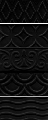 Декор 16016 Авеллино чёрный структура mix керамический