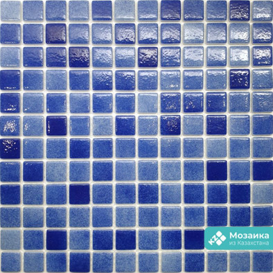 Мозаика QN-005 стекло 31.7х31.7 см глянцевая чип 2.5х2.5 мм, синий 