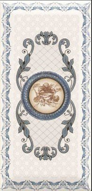 Декор Imperial Azul 2 10х20 глянцевый керамический