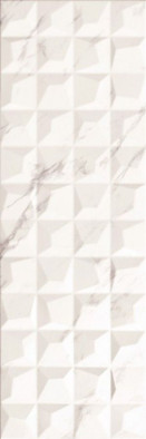 Настенная плитка Luxury Relieve Prisma White 30x90 глянцевая керамическая