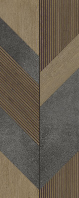 Настенная плитка Stone 3d Roble 59.6x150 Porcelanosa 3D Deco матовая, рельефная (структурированная) керамическая 38646