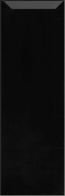 Настенная плитка Monopole Fresh Negro Brillo Bisel 10x30 (1,02), глянцевая керамическая
