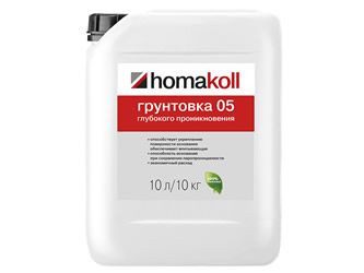 Грунтовка Homakoll 05 глубокого проникновения, водно-дисперсионная 10кг фото Грунтовка Homakoll 05 глубокого проникновения, водно-дисперсионная 10кг
