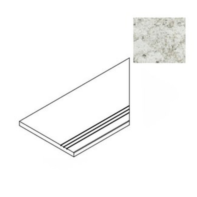 Ступень угловая  Forte Dei Marmi Quark Brazilian White Lineare Ang Dx 30x60 керамогранит матовая Atlas Concorde 620040000182