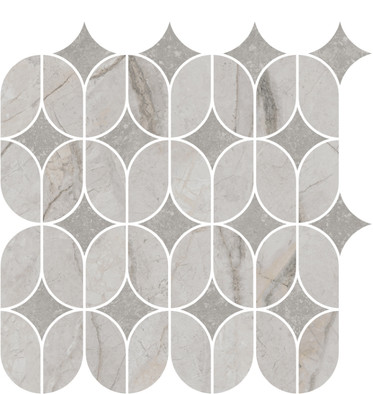 Декор KMD2HID004BR Ифран Наборный Серый Светлый глянцевый обрезной 30x32,5x0,9 Kerama Marazzi керамический