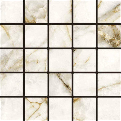 Мозаика Cuarzo Reno Натуральная 30x30 керамогранит чип 23х23 мм, сатинированная, бежевый 41CN-3023