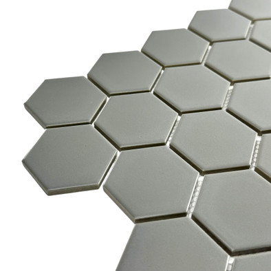 Мозаика Marble Mosaic Hex Ceramic Grey керамика 28.2х32.5 см матовая чип 51x59 мм, серый