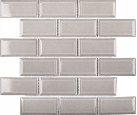 Мозаика Metro Grey Glossy 45х95 (AM81946) 291х295х6 керамическая
