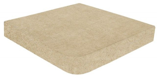 Ступень угловая Gresmanc Esquina Recto Evo Beige 317x317x40, матовая клинкер