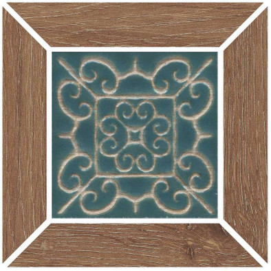 Декор ID155 Тровазо наборный бежевый тёмный матовый 13x13 Kerama Marazzi керамогранит