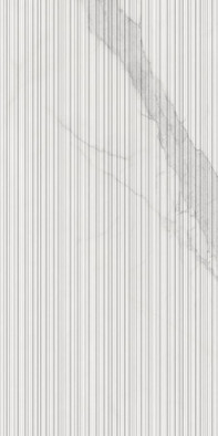 Настенная плитка Blanc Calacatta Cane Ductile 60x120 Living Ceramics матовая, рельефная (структурированная) керамическая LV10072