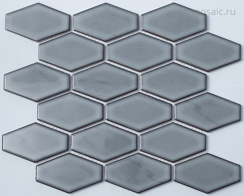 Мозаика R-312 керамика 26.8х29.4 см глянцевая чип 60х95 мм, серый