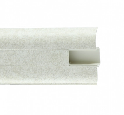 Плинтус 860 Белый Кварц Royce 2200х58х20 пвх