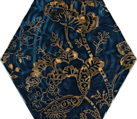 Декор Urban Colours Blue Inserto Szklane Heksagon С Paradyz Ceramika 412483 17.1x19.8 глянцевый керамический