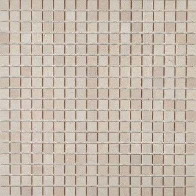 Мозаика SBW9154M камень 30x30 см матовая чип 15x15 мм, бежевый