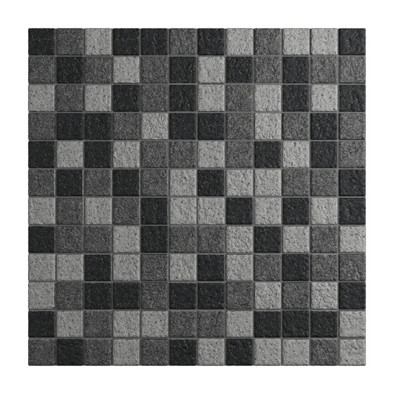 Мозаика Mix Lapis 1 керамогранит 30х30 см Appiani противоскользящая чип 25х25 мм, серый, черный XLAP701