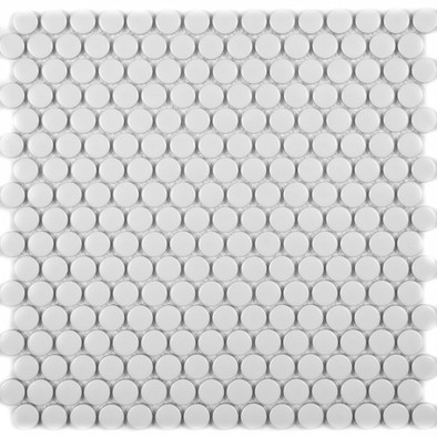 Мозаика KO19-1M керамика 31x31.5 см матовая чип 19x19 мм, белый