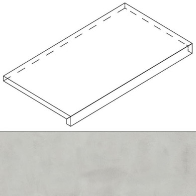 Ступень фронтальная Luce Grad.Jolly Perla Ret 40x120x20 матовая керамогранит
