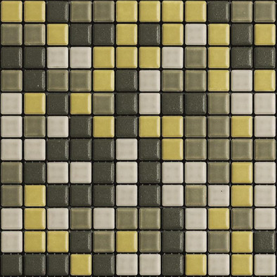 Мозаика Mix Standard Natura 2 керамика 30х30 см Appiani матовая чип 25х25 мм, бежевый, желтый, коричневый XNAT 702